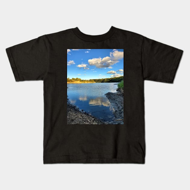 North Saskatchewan River 01 Kids T-Shirt by Kyarwon